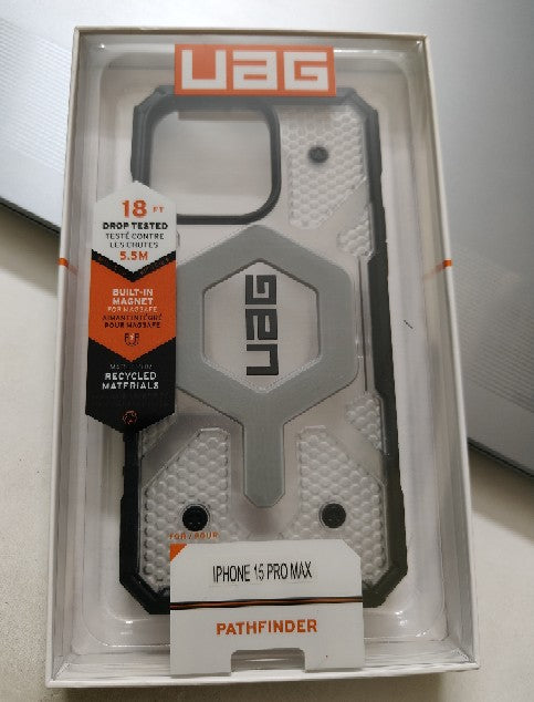 Urban Armor Gear TPU+PC Uag Iphone 15 Plus Case, Pathfinder Mag-Safe Compatible, Slim Fit Rugged Protective Case/Cover Designed For iPhone 14 Plus / 15 Plus (6.7-Inch) (2023) (Military Drop Tested) - Ice - mobilecasez