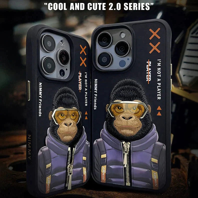 Nimmy Cool And Cute 2.0 IPhone 14 Pro Series Mobile Phone Cases/ BLACK GORILLA - mobilecasez
