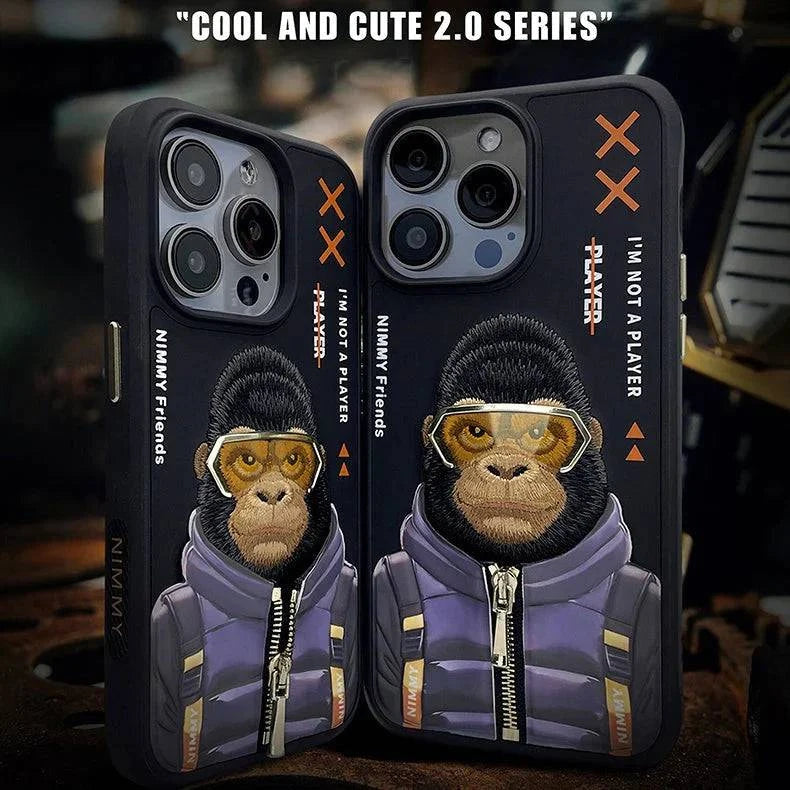 Nimmy Cool And Cute 2.0 IPhone 15 Series Mobile Phone Cases/ BLACK GORILLA - mobilecasez