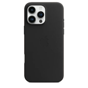 iPhone 16 Pro Max Leather Case, Compatible with MagSafe, Premium Tumbled Leather, Metal Buttons, Slim Fit&Durable, Distinctive Texture Cover Black