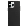 iPhone 13 Pro Leather Case, Compatible with MagSafe, Premium Tumbled Leather, Metal Buttons, Slim Fit&Durable, Distinctive Texture Cover Black - mobilecasez
