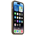 iPhone 13 Pro Leather Case, Compatible with MagSafe, Premium Tumbled Leather, Metal Buttons, Slim Fit&Durable, Distinctive Texture Cover Taupe - mobilecasez