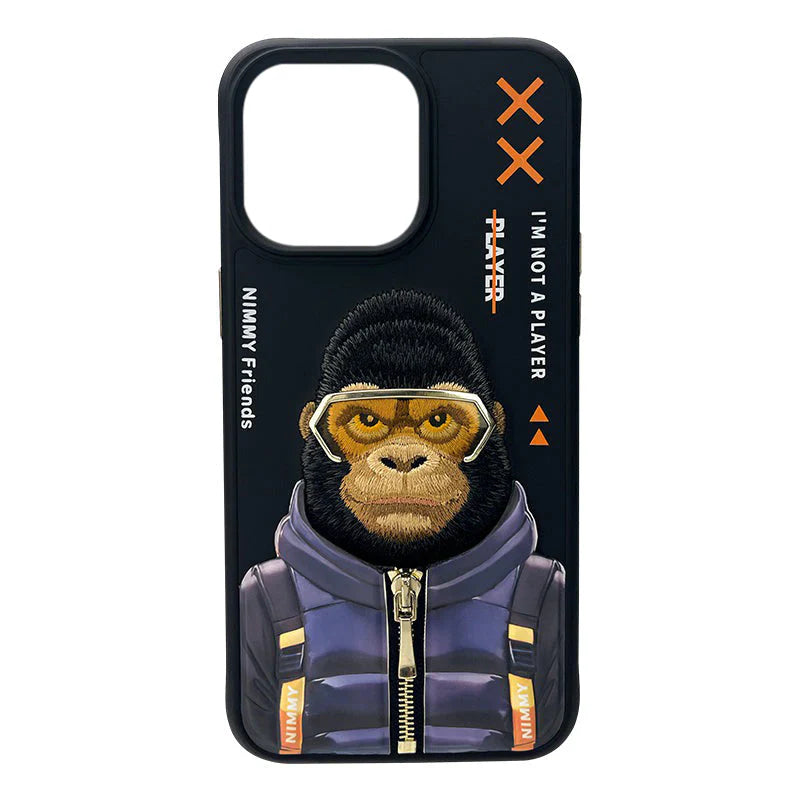 Nimmy Cool And Cute 2.0 IPhone 15 Series Mobile Phone Cases/ BLACK GORILLA - mobilecasez