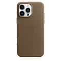 iPhone 13 Pro Leather Case, Compatible with MagSafe, Premium Tumbled Leather, Metal Buttons, Slim Fit&Durable, Distinctive Texture Cover Taupe - mobilecasez