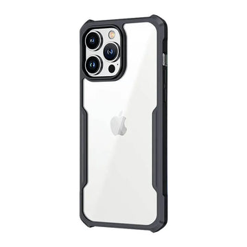 XUNDD Protective Case for IPhone 16 Plus, Official XUNDD, Beatle Series (Transparent, Black, Pack of: 1)