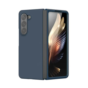 Liquid Silicone Case Cover for Galaxy Z Fold 5 (NavyBlue) - mobilecasez