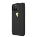 Ferrari FESSIHCN65R Scuderia Silicone Case with Logo Shield for iPhone 16 Pro (Black) - mobilecasez