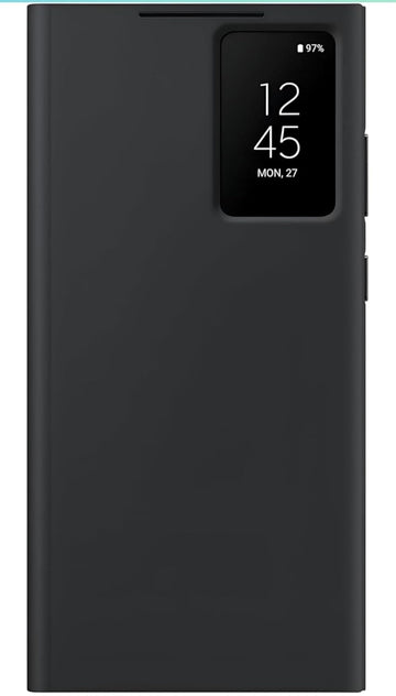 Samsung Galaxy Z FOLD 6 Smart S-View Window Flip Wallet Leather Case -Black