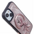 Nimmy Design Dreamy Animal Series Magnetic Safe Case for Apple iPhone 16 Pro Max 3D Embroidery Anti-Slip Scratch Resistant Protective Cover (Rose Gold Phoenix) - mobilecasez