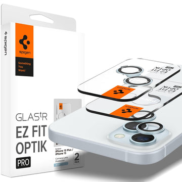 Spigen EZ Fit Optik Pro Tempered Glass Camera Lens Protector Guard for iPhone 14 (Blue) - 1 Pack