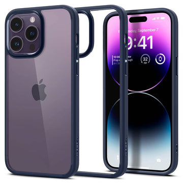 Spigen Ultra Hybrid Back Cover Case Compatible with iPhone 16 Pro Max (TPU + Poly Carbonate | Navy Blue) - mobilecasez
