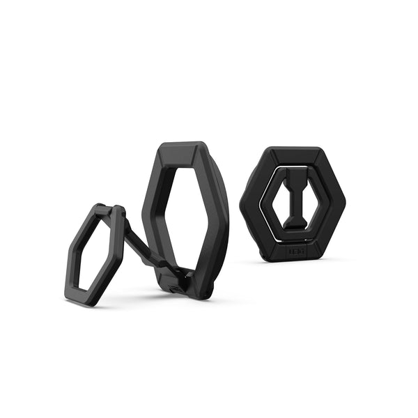 Urban Armor Gear UAG Magnetic Phone Ring Stand Compatible with Mag-Safe Magnet, Removable Metal Finger Ring Grip & 360 Rotation Adjustable Kickstand for iPhone 16/15/14/13/12, - Black - mobilecasez