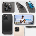 Spigen EZ Fit Optik Pro Tempered Glass Camera Lens Protector Guard for iPhone 15 Pro Max (Black) - 1 Pack - mobilecasez