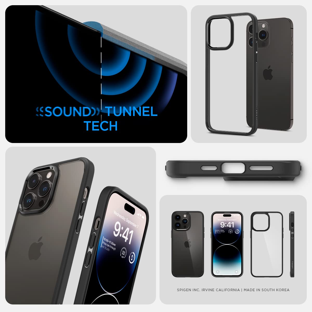 Spigen Ultra Hybrid Back Cover Case Compatible with iPhone 16 Pro Max (TPU + Poly Carobonate | Matte Black) - mobilecasez