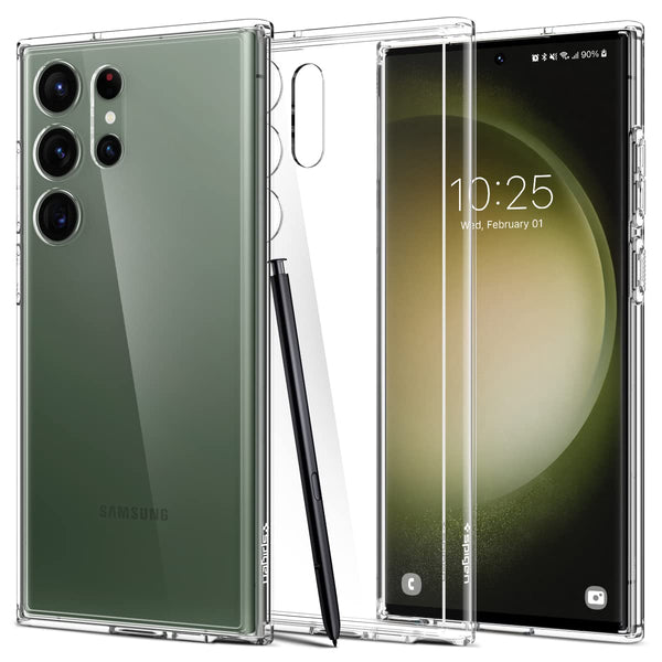 Spigen Ultra Hybrid Back Cover Case for Samsung Galaxy S23 Ultra (Poly Carbonate + TPU | Crystal Clear) - mobilecasez