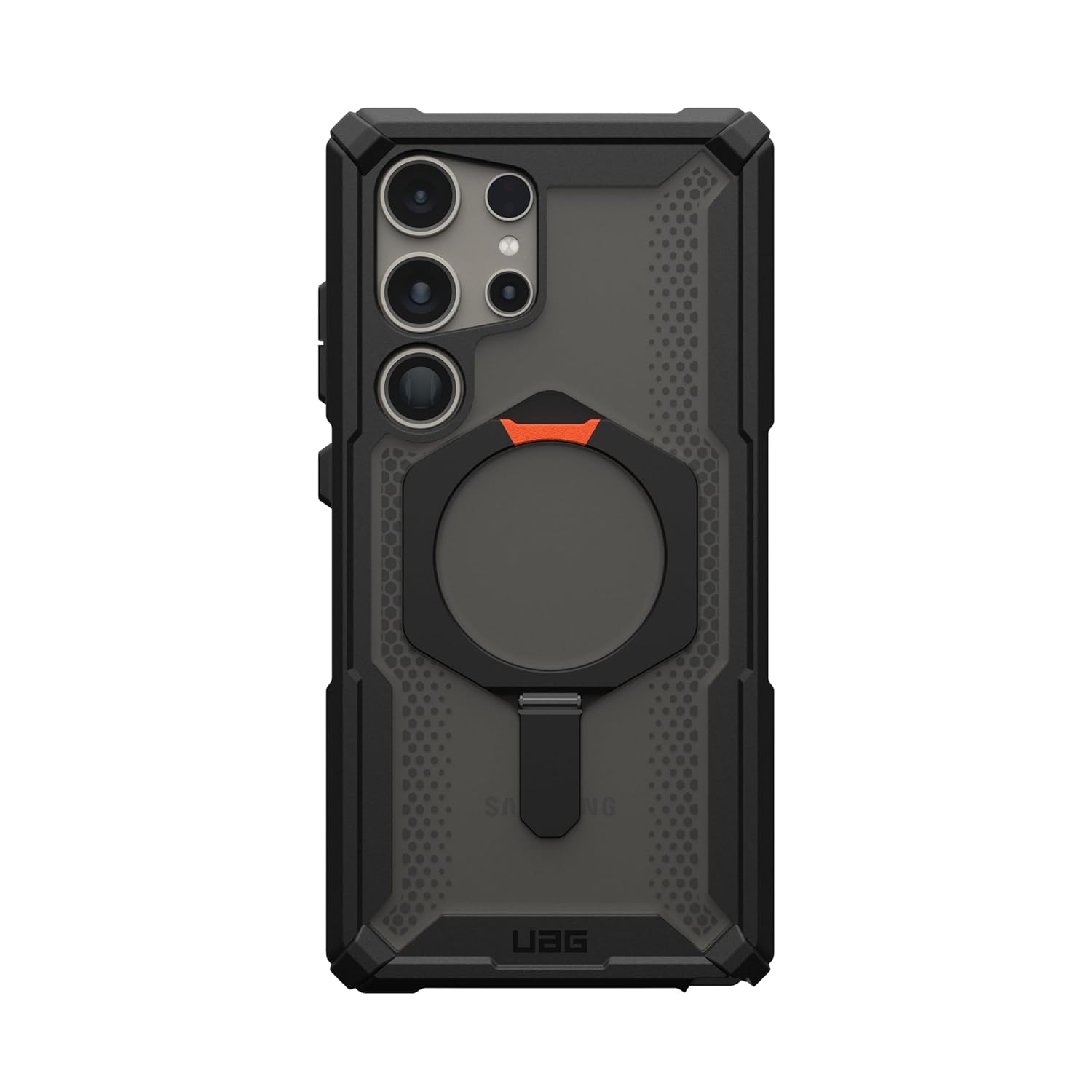 Urban Armor Gear UAG Galaxy S23 Ultra Case, Plasma XTE Rugged Featherlight Shockproof Protective Case/Cover Designed for Galaxy S23 Ultra (6.8-inch) 2024, Magnetic Charging Compatible -White/Orange - mobilecasez