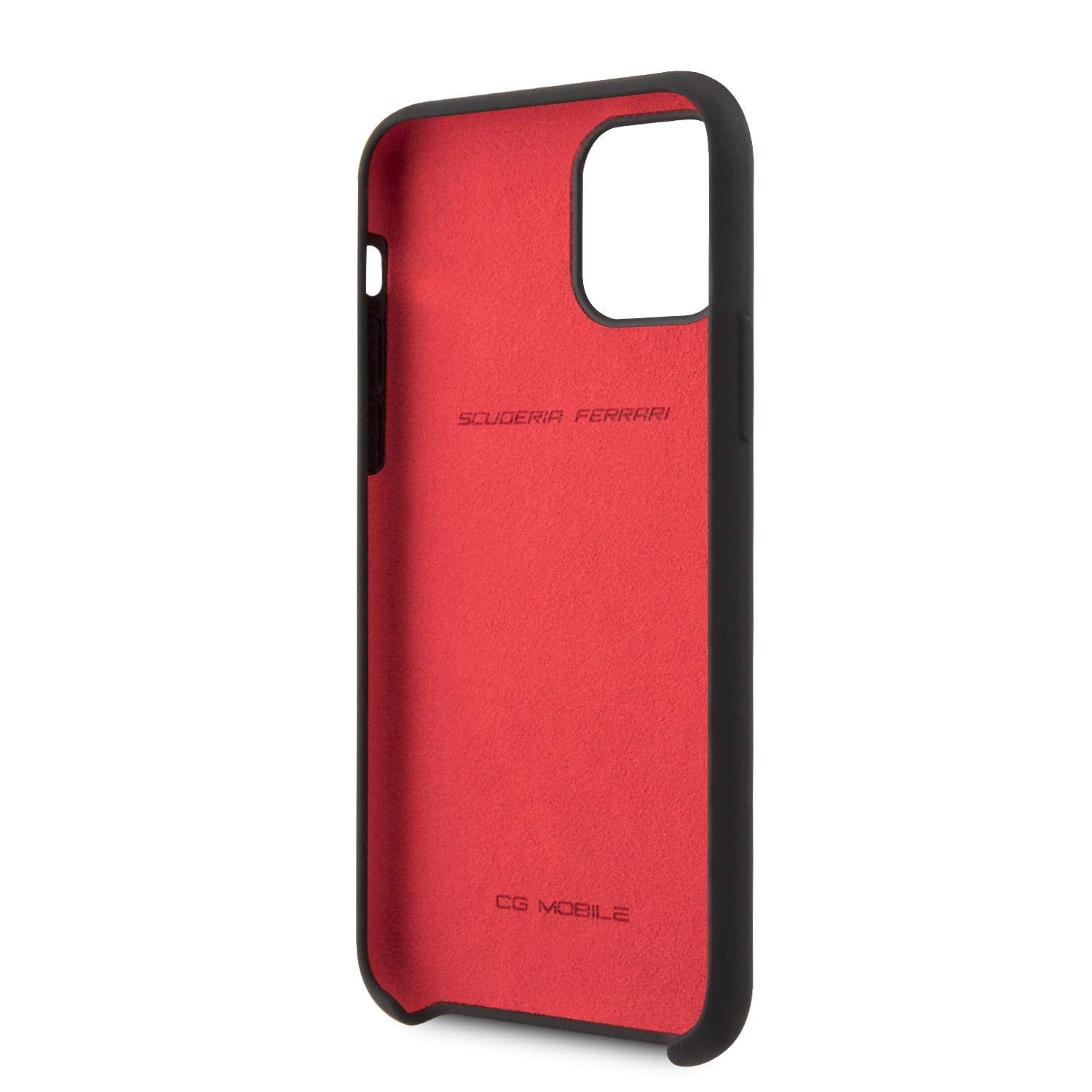 Ferrari FESSIHCN65R Scuderia Silicone Case with Logo Shield for iPhone 16 Pro (Red) - mobilecasez