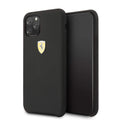 Ferrari FESSIHCN65R Scuderia Silicone Case with Logo Shield for iPhone 16 Pro (Black) - mobilecasez