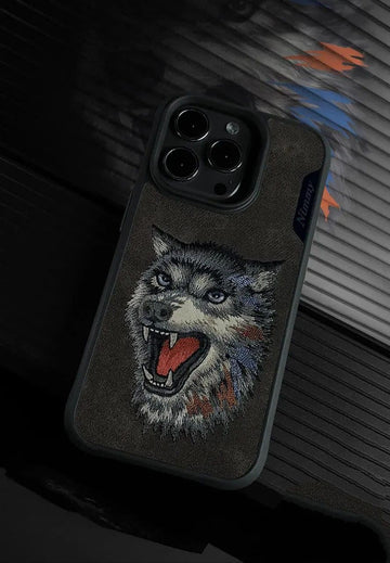NIMMY Wolf Case for iPhone 14 Pro Max Brown - mobilecasez