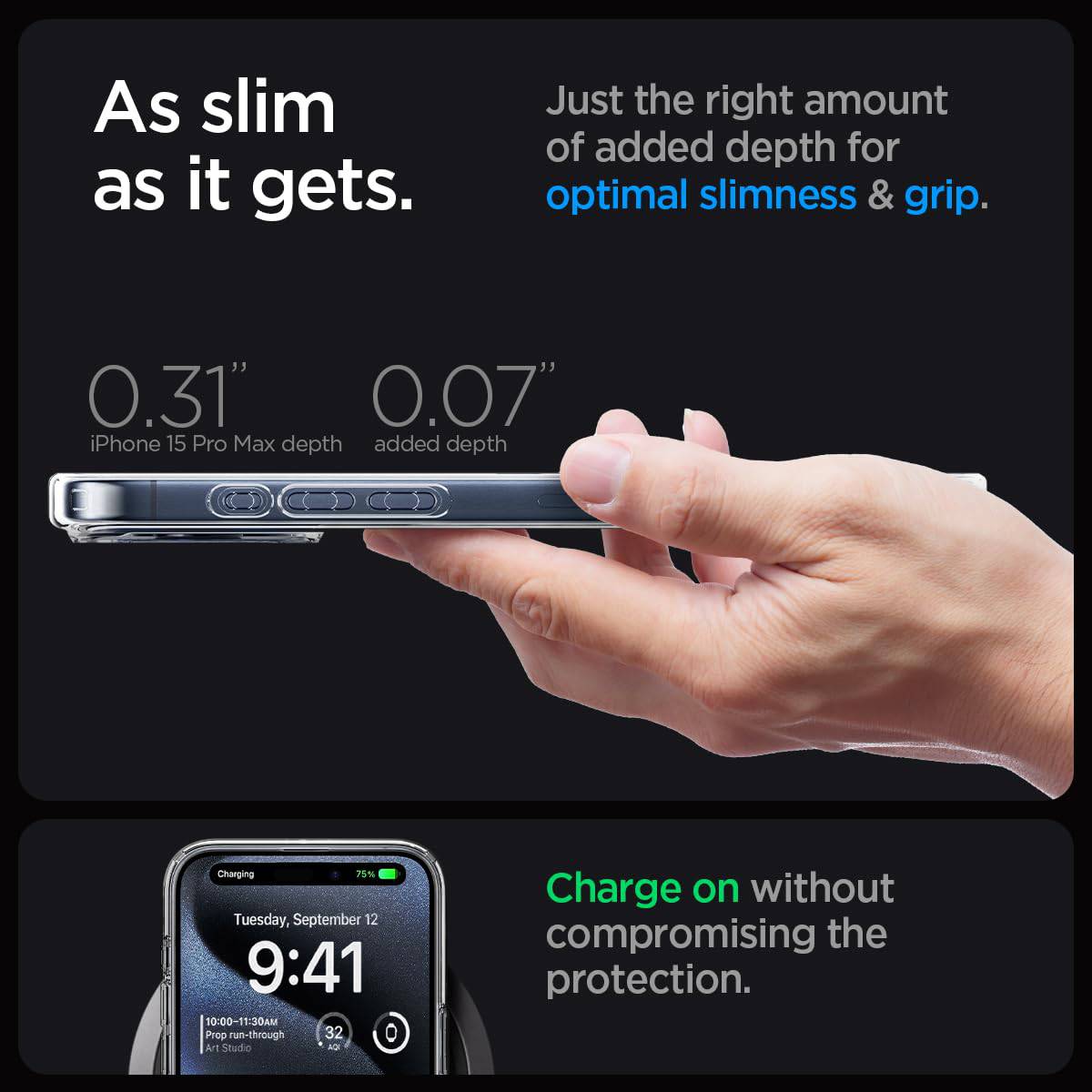 Spigen Ultra Hybrid Magfit Back Cover Case Compatible with iPhone 16 (TPU + Poly Carbonate | Frost Clear) - mobilecasez