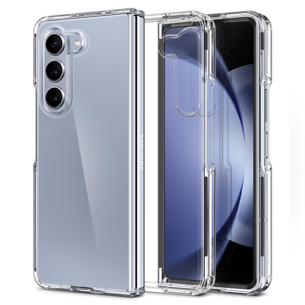Spigen Thin Fit Pro Back Cover Case Compatible with Galaxy Z Fold (TPU Poly Carbonate Crystal Clear)