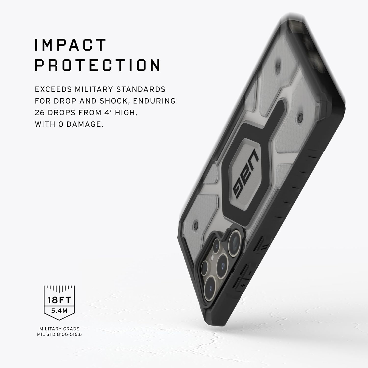 Urban Armor Gear UAG Galaxy S25 Case, Plasma Clear Rugged Featherlight Shockproof Protective Case/Cover Designed for Galaxy S25 5G (6.8-inch) 2024, Magnetic Charging Compatible - Ice - mobilecasez