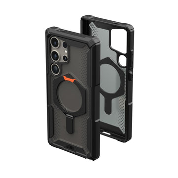 Urban Armor Gear UAG Galaxy S24 Ultra Case, Plasma XTE Rugged Featherlight Shockproof Protective Case/Cover Designed for Galaxy S24 Ultra (6.8-inch) 2024, Magnetic Charging Compatible -Black/Orange