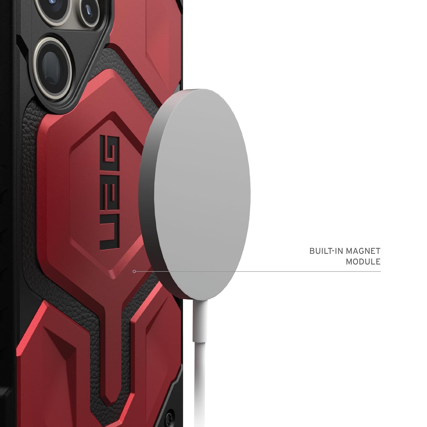 Urban Armor Gear Thermoplastic Polyurethane Monarch Pro Rugged Heavy Duty Shockproof Protective Case/Cover Designed For Galaxy S25 Ultra 5G (6.8-Inch) UAG Case 2023,Magnetic Charging Compatible - Red - mobilecasez