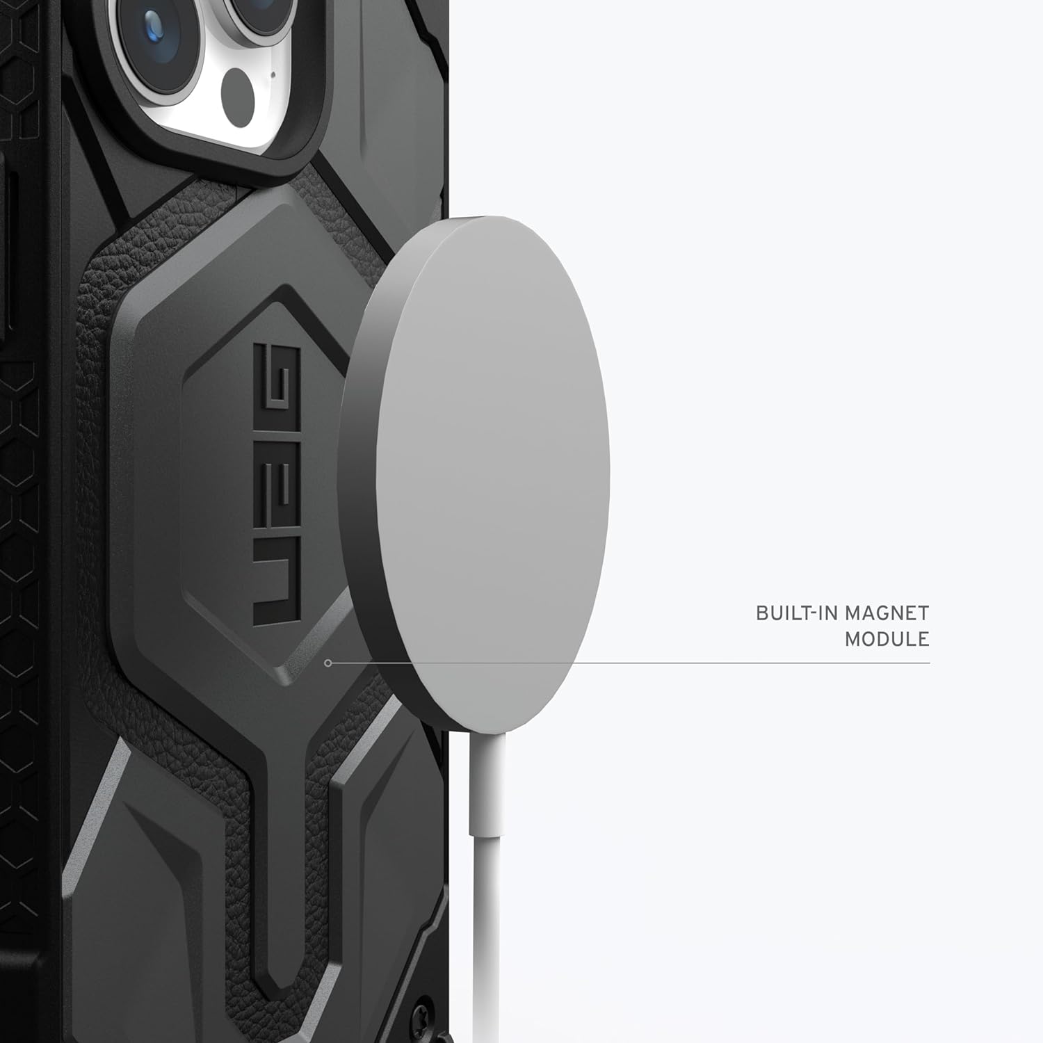 Urban Armor Gear UAG iPhone 13 Pro Max Case, Monarch Pro Mag-Safe Compatible, Slim Fit Rugged Protective Case/Cover Designed for iPhone 13 Pro Max (6.7-Inch) (2023), Wireless Charging Compatible - Silver - mobilecasez