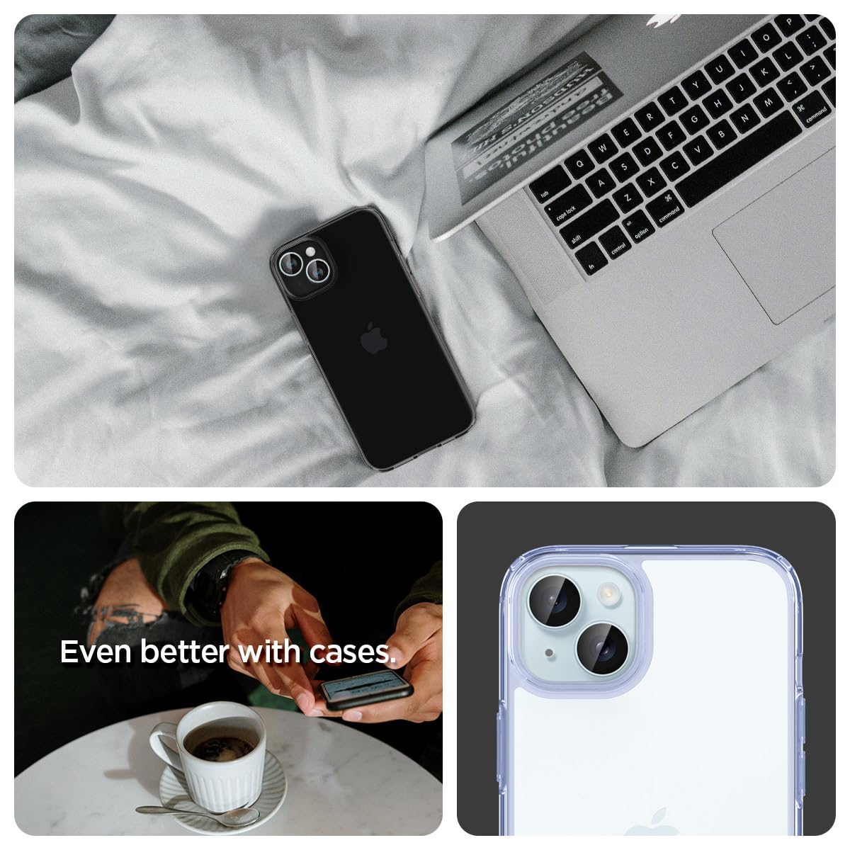 Spigen EZ Fit Optik Pro Tempered Glass Camera Lens Protector Guard for iPhone 15 Pro Max (Blue) - 1 Pack - mobilecasez