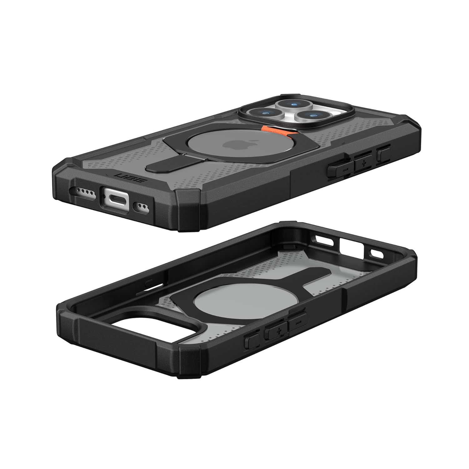 Urban Armor Gear Thermoplastic Polyurethane Plasma Xte Mag-Safe Compatible,Rugged Lightweight Slim Shockproof Protective Case/Cover Designed For iPhone 14 Pro Max (6.1-Inch) UAG Case (2023) - Black/Orange - mobilecasez