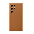 Samsung Galaxy S24 Case- Leather Full Cover Protective Case with Soft Microfiber Lining Samsung S24 Phone Case (Brown) - mobilecasez