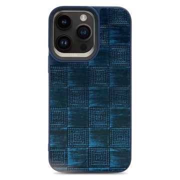 Kajsa Textured Luxuries Phone Protection case Back Case for iPhone 15 Pro Max. (Blue)