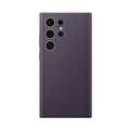 Samsung Galaxy S24 Case- Leather Full Cover Protective Case with Soft Microfiber Lining Samsung S24 Phone Case (Dark violet) - mobilecasez