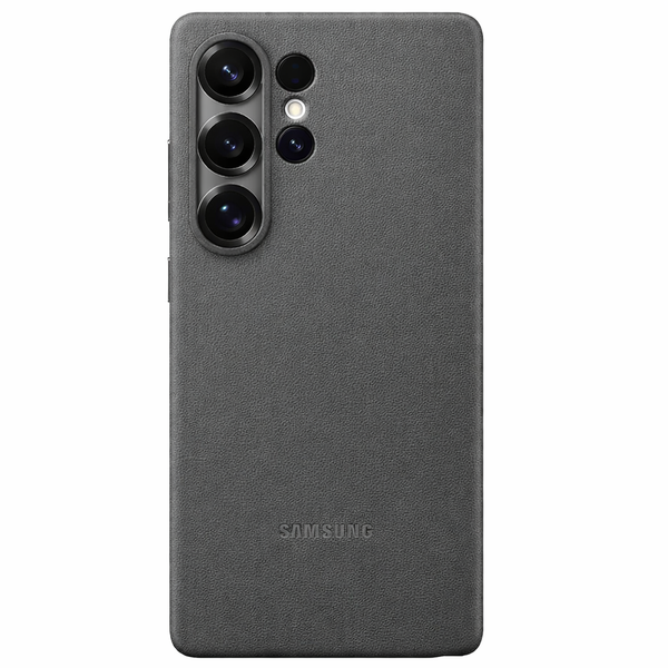 Samsung Galaxy S26 Ultra Kindsuit Leather Back Cover Case - Dark Grey - mobileCasez