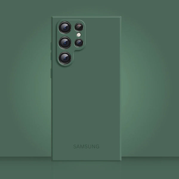 Mobilecasez Liquid Silicone Soft Back Cover Case for Samsung Galaxy S25 5G - Green - mobilecasez