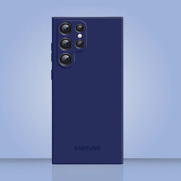 Mobilecasez Liquid Silicone Soft Back Cover Case for Samsung Galaxy S24 5G - Blue