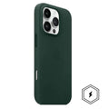iPhone 13 Pro Leather Case, Compatible with MagSafe, Premium Tumbled Leather, Metal Buttons, Slim Fit&Durable, Distinctive Texture Cover Green - mobilecasez