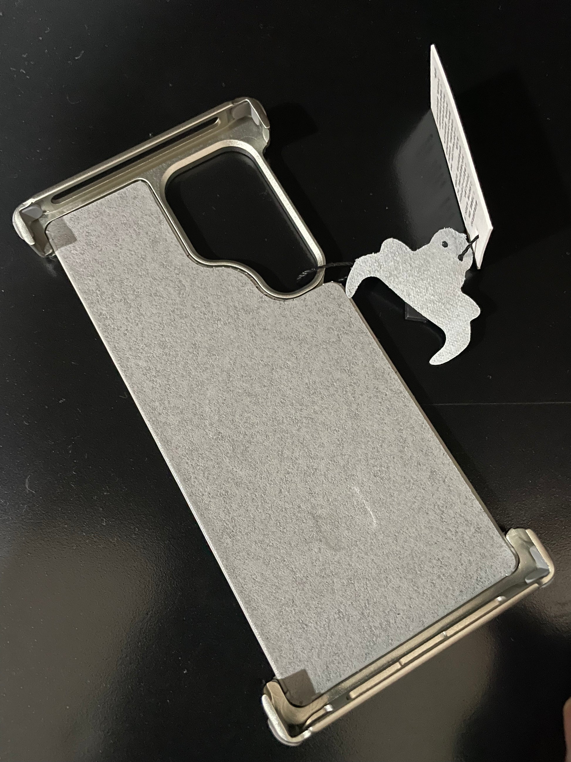 OATSBASF for Samsung Galaxy S24 Ultra Case, Sleek Minimalist Protective Shock Absorption Aerospace Grade Aluminum Shells with Built-in Kickstand Phone Case (K-Natural Titanium, for Samsung Galaxy S24 Ultra) - mobilecasez