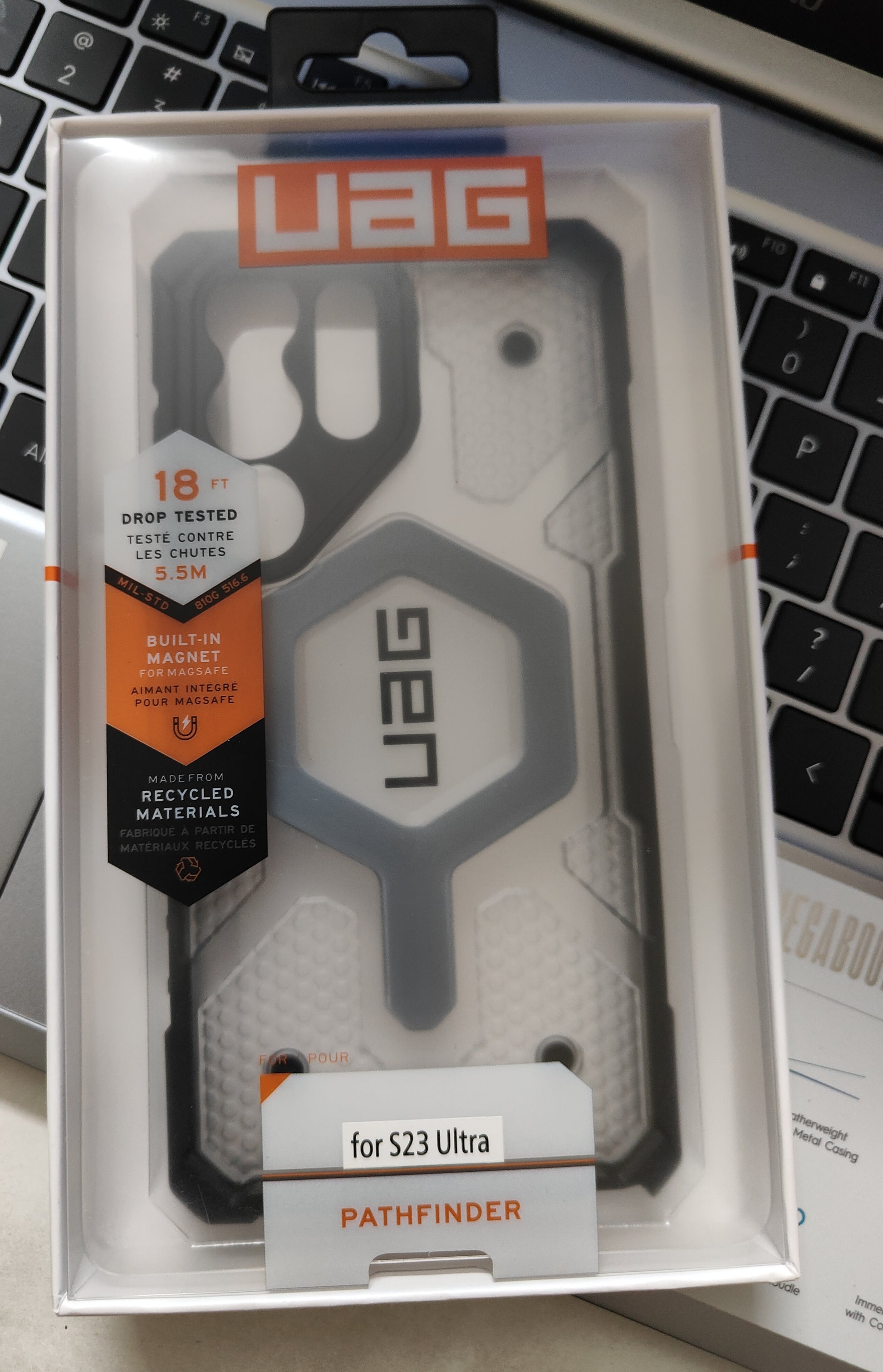 Urban Armor Gear UAG Galaxy S23 UAG Case, Pathfinder Clear Rugged Featherlight Shockproof Protective Case/Cover Designed for Galaxy S23  5G (6.1-inch) 2024, Magnetic Charging Compatible - Ice - mobilecasez