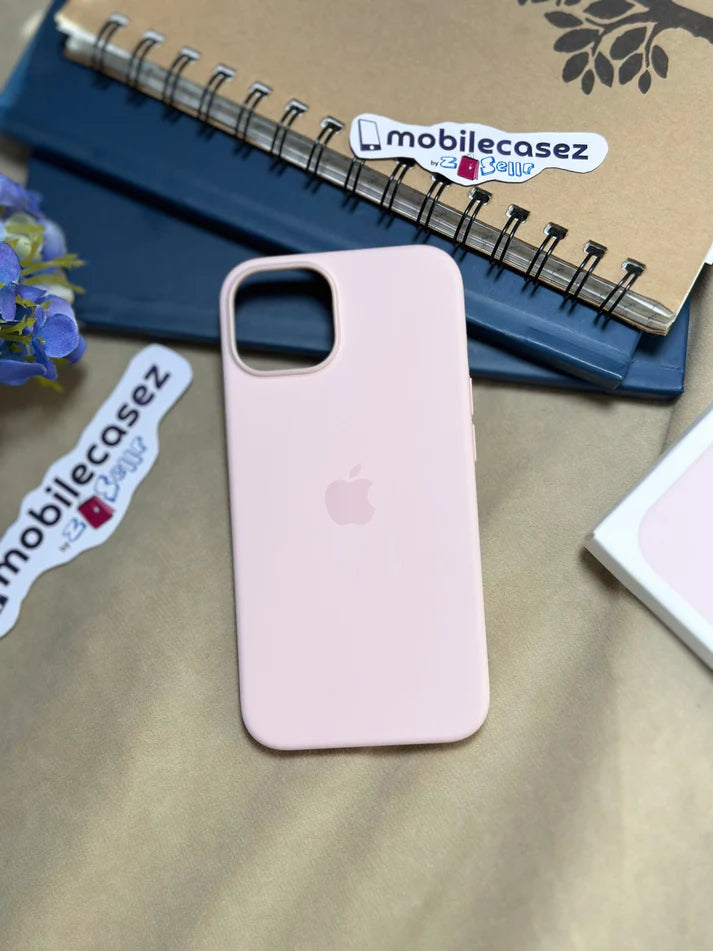 iPhone 15 Silicone Cover with Mag-Safe Apple Original Silicone Case with Mag-Safe For Apple iPhone 15 with Mag-Safe Pink - mobilecasez