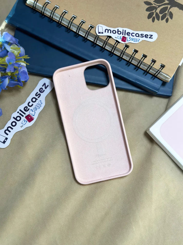 iPhone 15 Silicone Cover with Mag-Safe Apple Original Silicone Case with Mag-Safe For Apple iPhone 15 with Mag-Safe Pink - mobilecasez