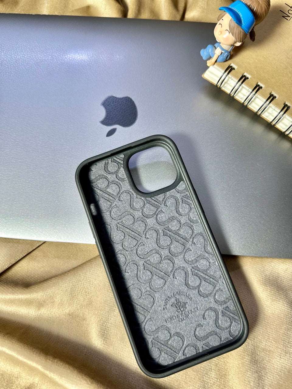 Apple iPhone 15 Plus Santa Barbara Polo & Racquet Club ® Luxury Savana Series Leather Case for iPhone 15 Plus - Tiger