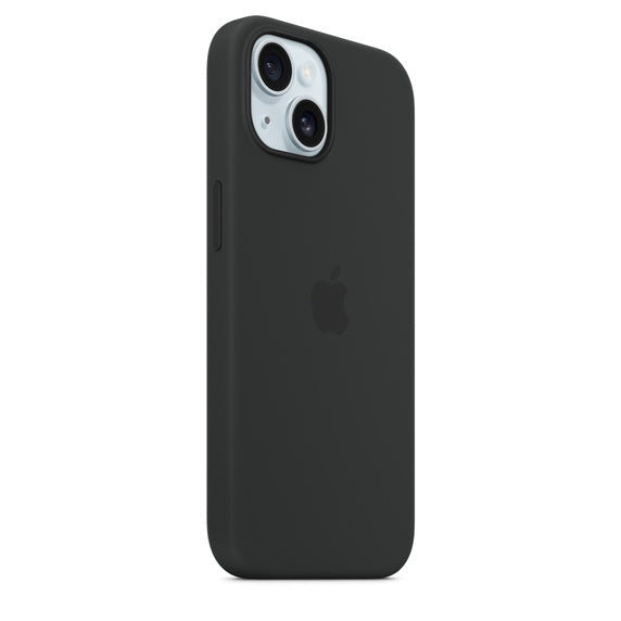 iPhone 15 Pro Max Silicone Cover with Mag-Safe Apple Original Silicone Case with Mag-Safe For Apple iPhone 15 Pro Max with Mag-Safe Black - mobilecasez
