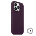 iPhone 13 Pro Leather Case, Compatible with MagSafe, Premium Tumbled Leather, Metal Buttons, Slim Fit&Durable, Distinctive Texture Cover Purple - mobilecasez
