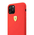 Ferrari FESSIHCN65R Scuderia Silicone Case with Logo Shield for iPhone 16 Pro (Red) - mobilecasez