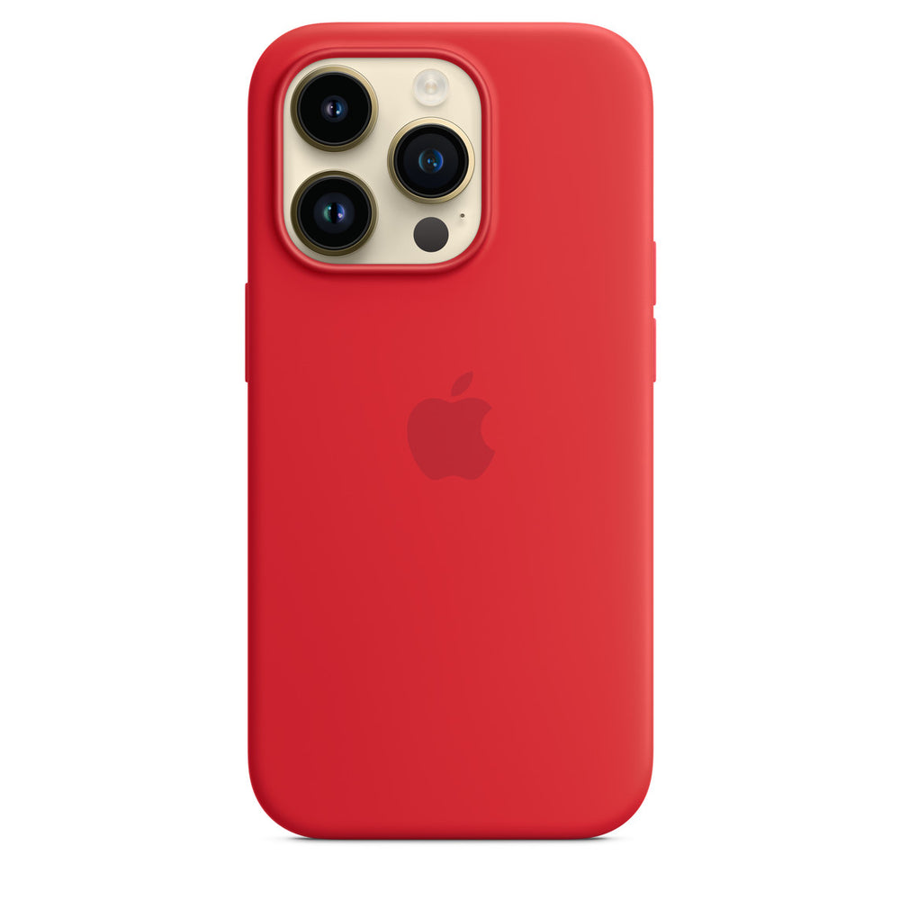 iPhone 14 Pro Max Silicone Cover with Mag-Safe Apple Original Silicone Case with Mag-Safe For Apple iPhone 14 Pro Max with Mag-Safe Red