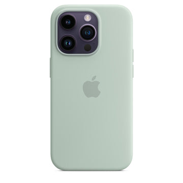 iPhone 14 Pro Silicone Cover with Mag-Safe Apple Original Silicone Case with Mag-Safe For Apple iPhone 14 Pro with Mag-Safe Green