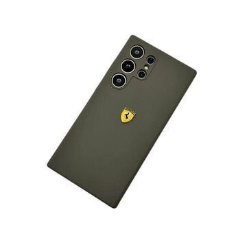 Ferrari FESSIHCN65R Scuderia Silicone Case with Logo Shield for Samsung 25 Plus (Grey) - mobilecasez