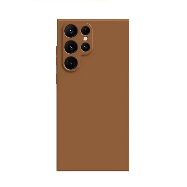 Mobilecasez Liquid Silicone Soft Back Cover Case for Samsung Galaxy S25 5G - Brown - mobilecasez